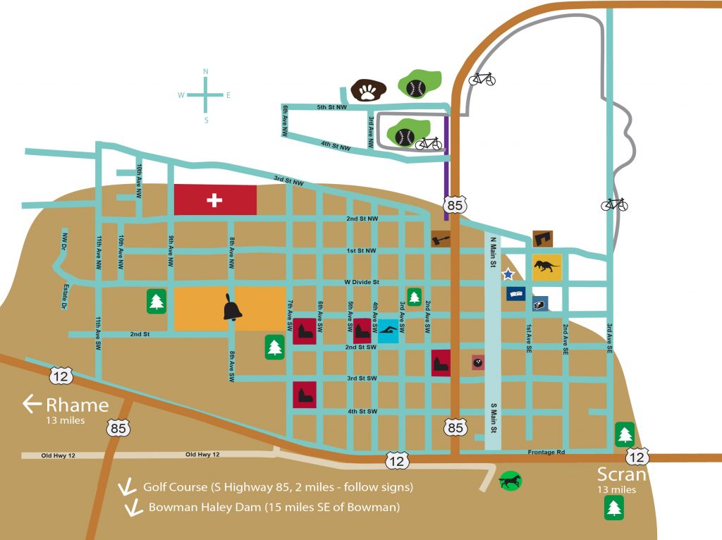 Area Map - Bowman North Dakota