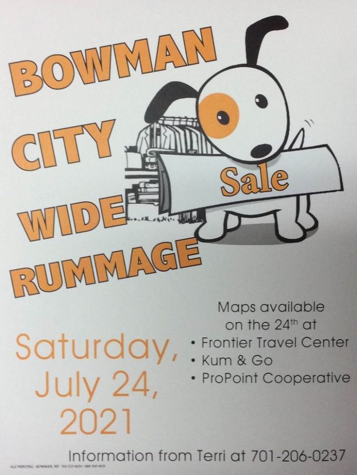 Bowman City Wide Rummage Sale Bowman North Dakota