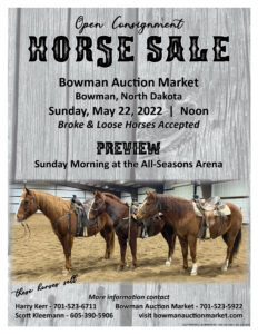 Open Consignment Horse Sale @ Bowman Auction Market