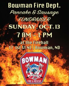 Bowman Fire Dept. Pancake & Sausage Fundraiser @ Bowman Firehall