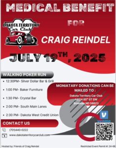 Medical Benefit for Craig Reindel @ Bowman ND