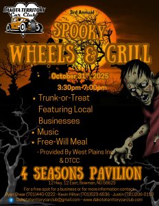 3rd Annual Spooky Wheels & Grill @ Bowman County Fairgrounds